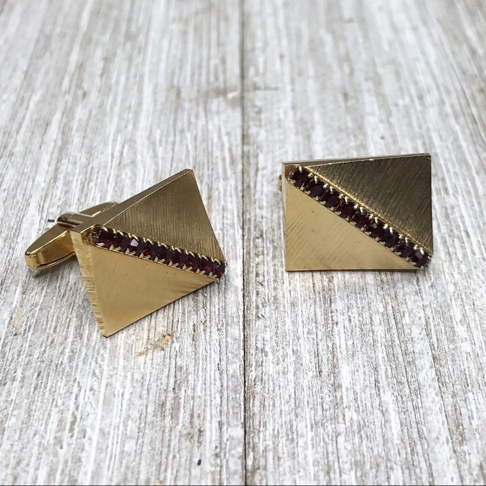 Vtg Sarah Coventry Red Rhinestone Mid-Century Link